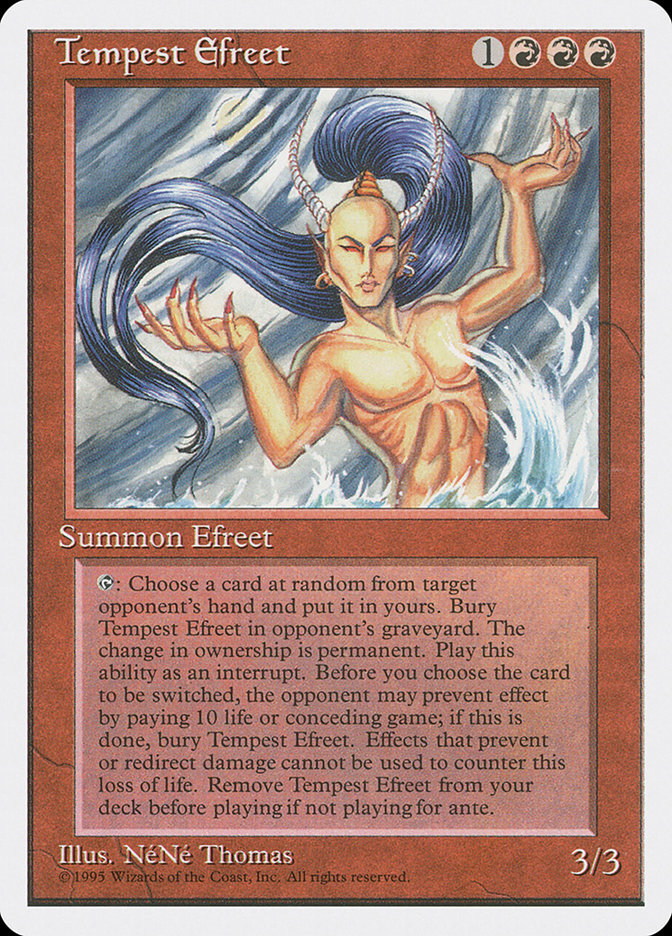 MTG: 4th Edition 225: Tempest Efreet 