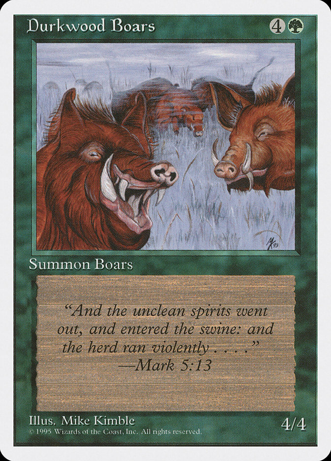 MTG: 4th Edition 241: Durkwood Boars 