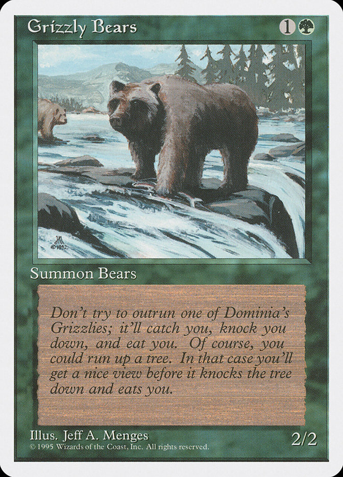 MTG: 4th Edition 250: Grizzly Bears 