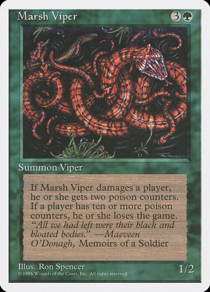 MTG: 4th Edition 263: Marsh Viper 