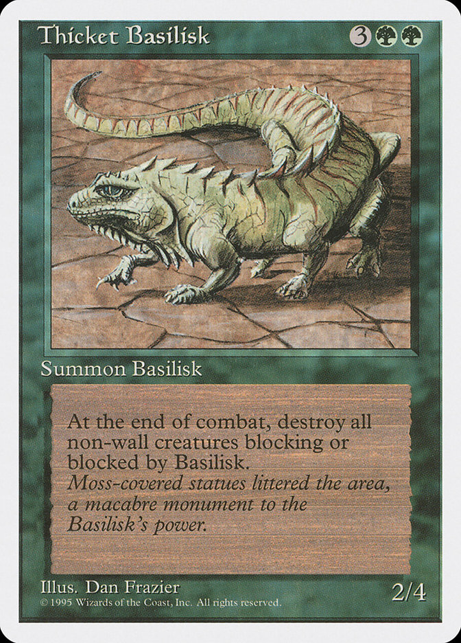 MTG: 4th Edition 274: Thicket Basilisk 