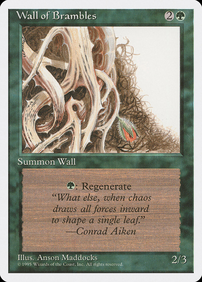 MTG: 4th Edition 282: Wall of Brambles 