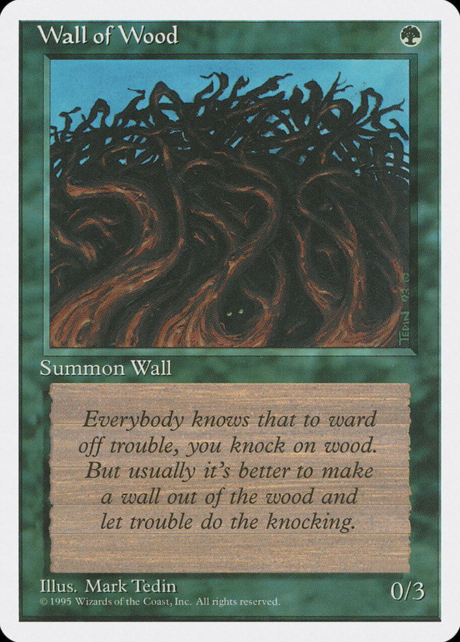 MTG: 4th Edition 284: Wall of Wood 