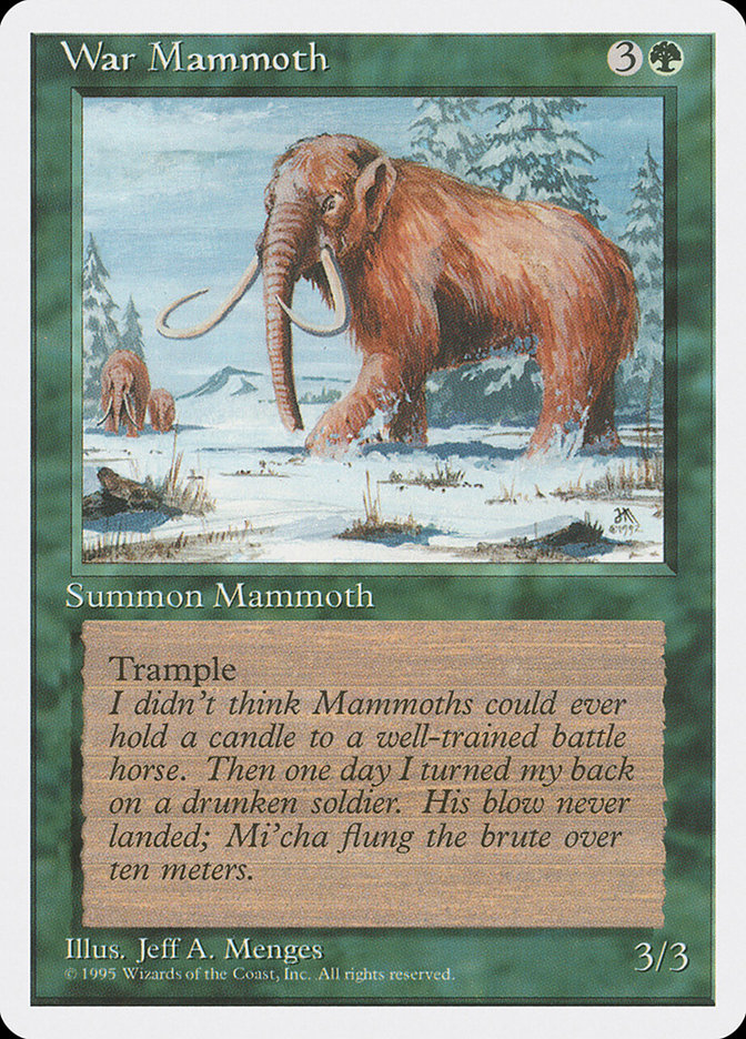 MTG: 4th Edition 286: War Mammoth 