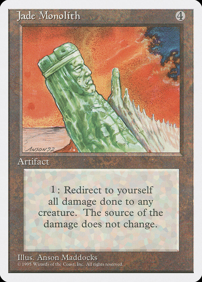 MTG: 4th Edition 329: Jade Monolith 