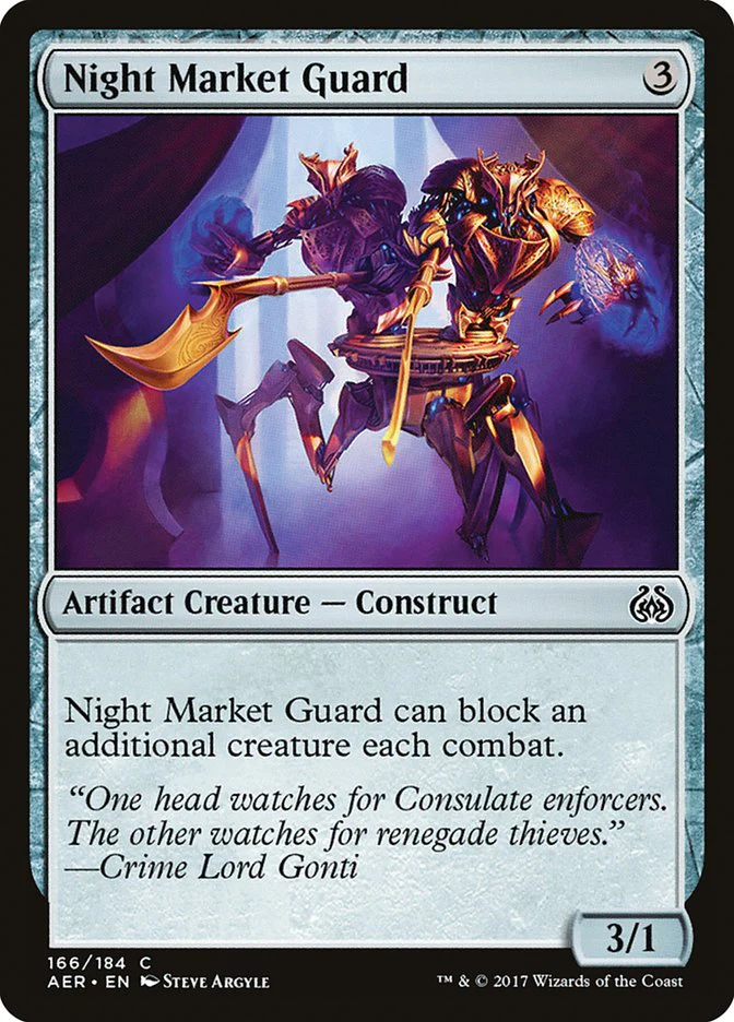 MTG: Aether Revolt 166: Night Market Guard 