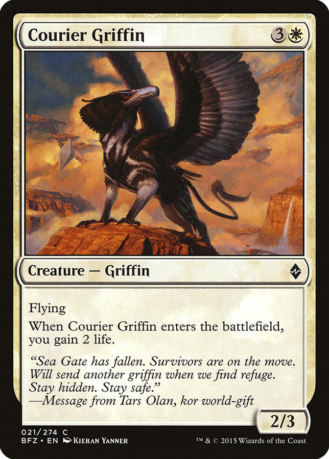 MTG: Battle for Zendikar 021: Courier Griffin 