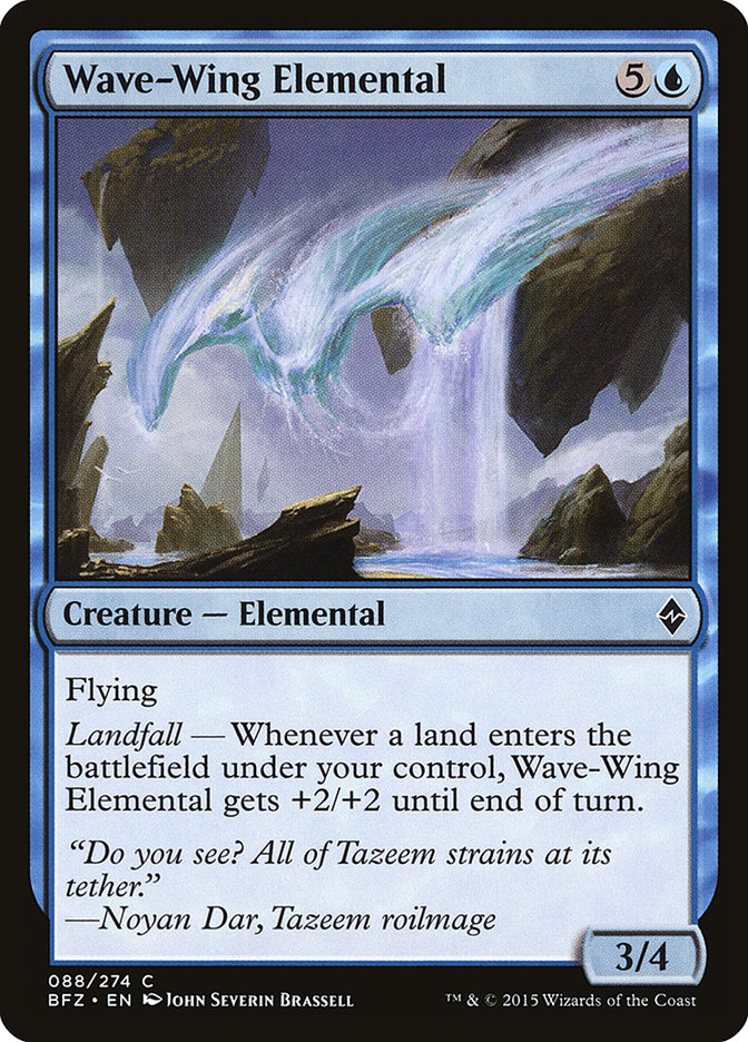 MTG: Battle for Zendikar 088: Wave-Wing Elemental 