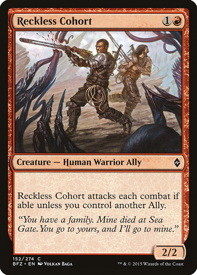 MTG: Battle for Zendikar 152: Reckless Cohort 