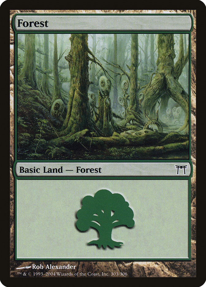 MTG: Champions of Kamigawa 303: Forest (FOIL) 