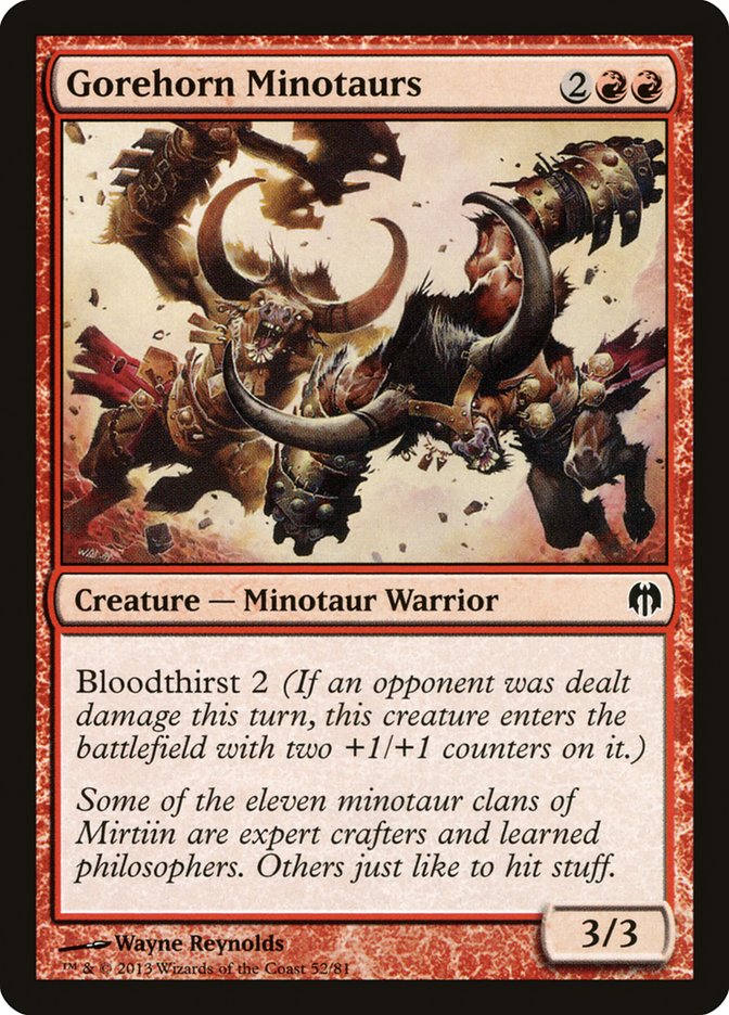 MTG: Duel Decks: Heroes vs Monsters 052: Gorehorn Minotaurs 