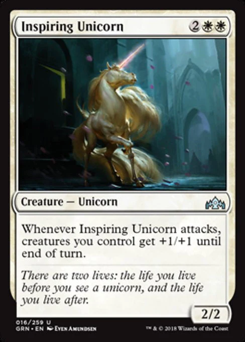 MTG Guilds of Ravnica 016: Inspiring Unicorn 