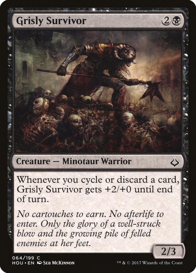 MTG: Hour of Devastation 064: Grisly Survivor 