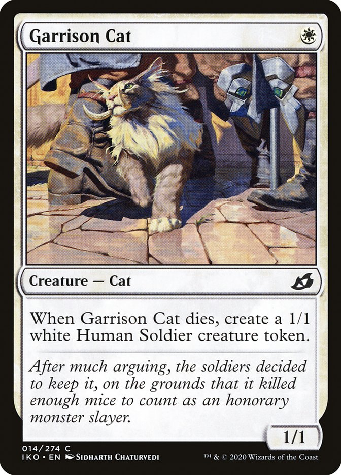 MTG: Ikoria: Lair of Behemoths 014: Garrison Cat 