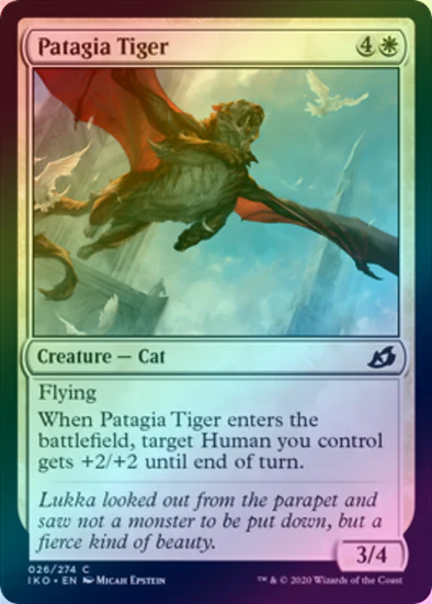 MTG: Ikoria: Lair of Behemoths 026: Patagia Tiger (FOIL) 