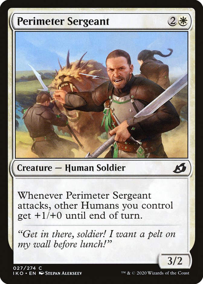 MTG: Ikoria: Lair of Behemoths 027: Perimeter Sergeant 