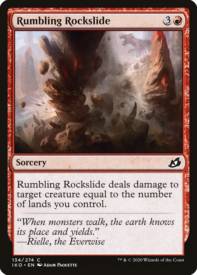 MTG: Ikoria: Lair of Behemoths 134: Rumbling Rockslide 