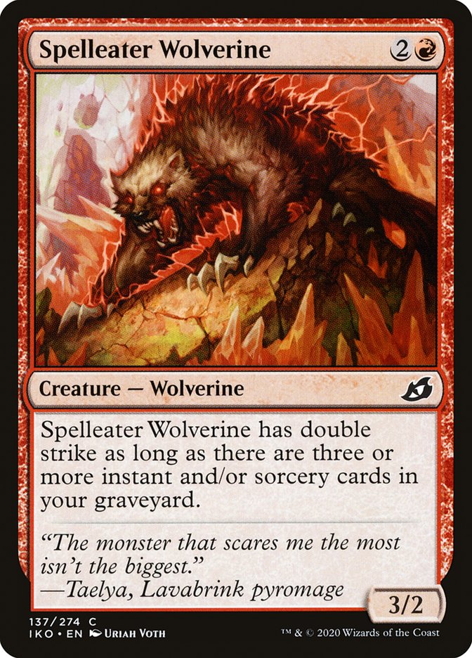 MTG: Ikoria: Lair of Behemoths 137: Spelleater Wolverine 