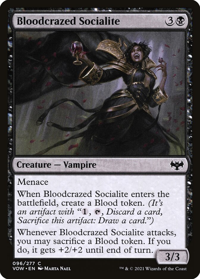 MTG: Innistrad: Crimson Vow 096: Bloodcrazed Socialite 