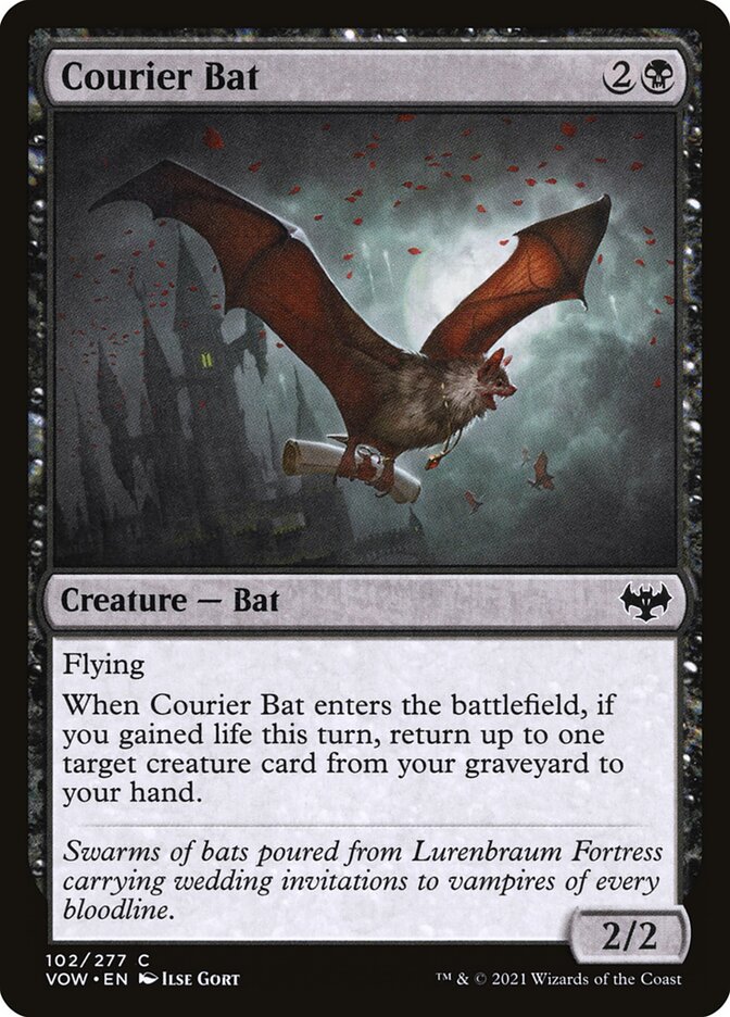 MTG: Innistrad: Crimson Vow 102: Courier Bat 