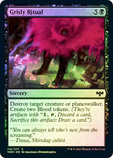 MTG: Innistrad: Crimson Vow 116: Grisly Ritual (FOIL) 