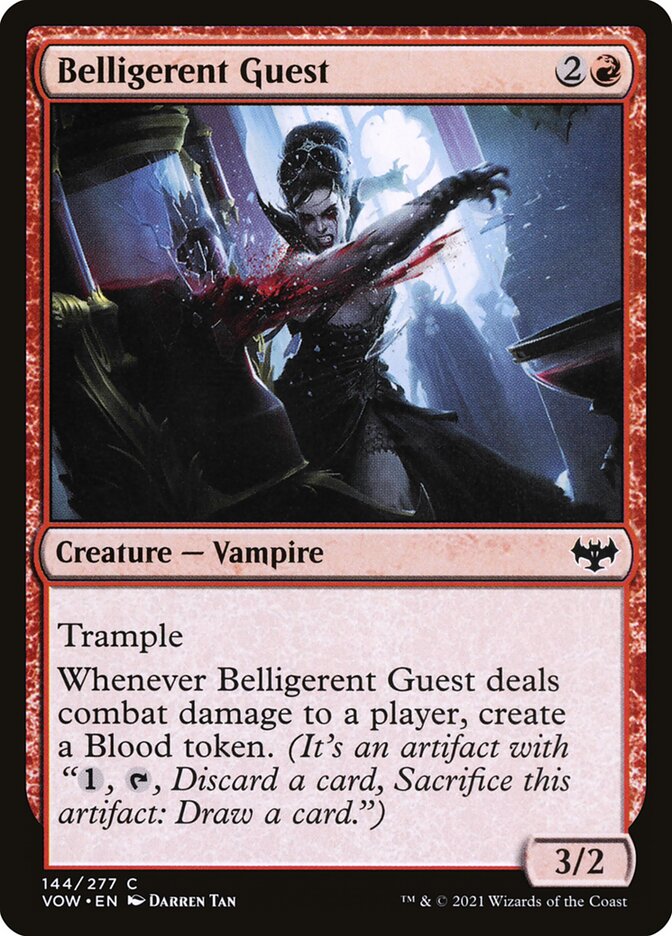 MTG: Innistrad: Crimson Vow 144: Belligerent Guest 