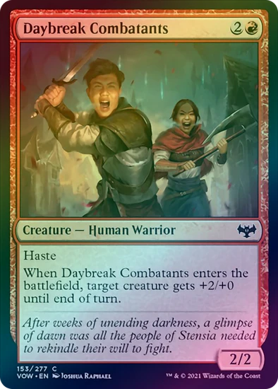 MTG: Innistrad: Crimson Vow 153: Daybreak Combatants (FOIL) 