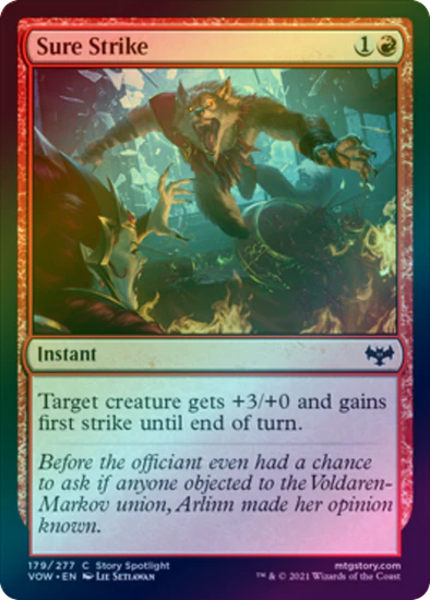 MTG: Innistrad: Crimson Vow 179: Sure Strike (FOIL) 