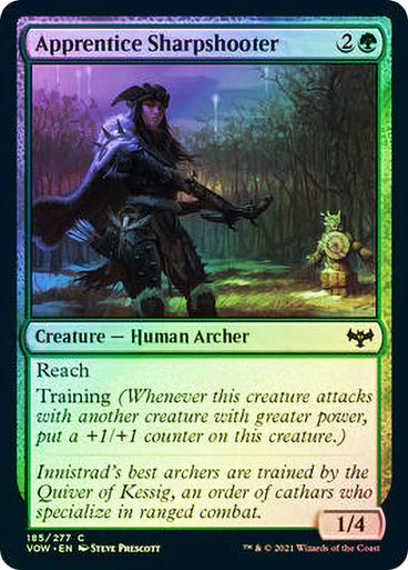 MTG: Innistrad: Crimson Vow 185: Apprentice Sharpshooter (FOIL) 