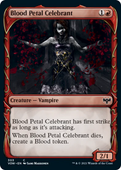 MTG: Innistrad: Crimson Vow 303: Blood Petal Celebrant (FOIL) 