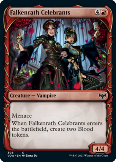 MTG: Innistrad: Crimson Vow 306: Falkenrath Celebrants (FOIL) 