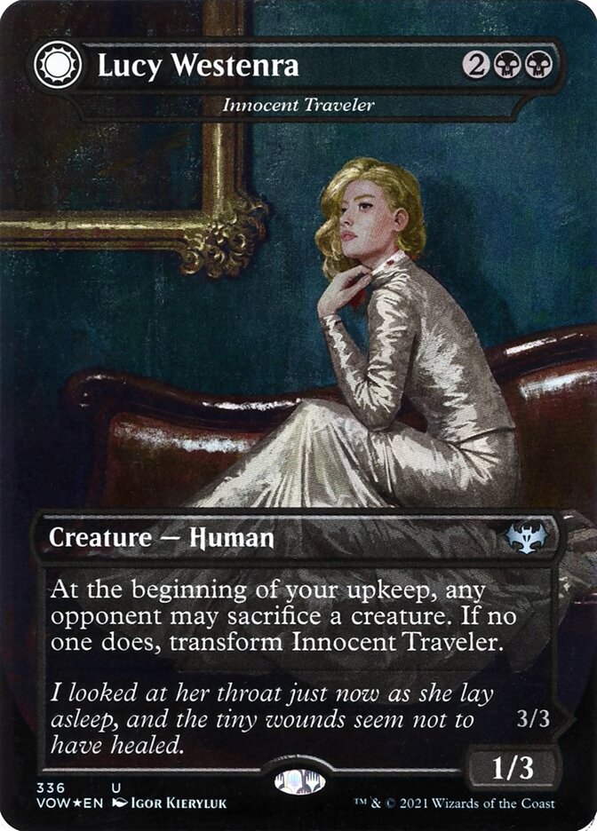 MTG: Innistrad: Crimson Vow 336: Innocent Traveler // Malicious Invader 