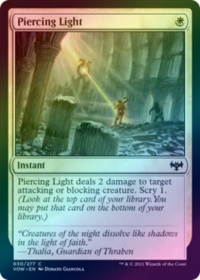 MTG: Innistrad: Crimson Vow 030: Piercing Light (FOIL) 