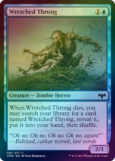 MTG: Innistrad: Crimson Vow 091: Wretched Throng (FOIL) 