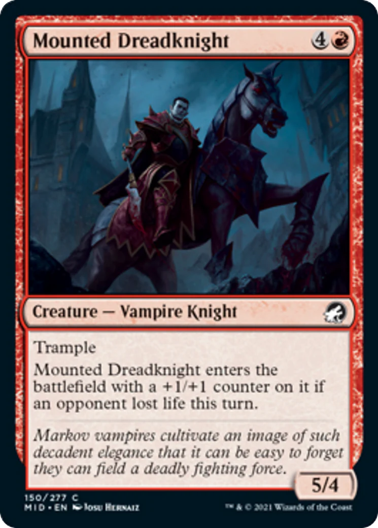 MTG: Innistrad: Midnight Hunt 150: Mounted Dreadknight 