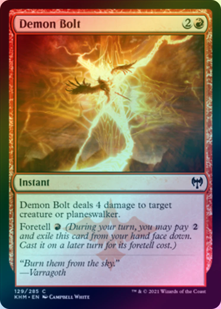 MTG: Kaldheim 129: Demon Bolt (FOIL) 