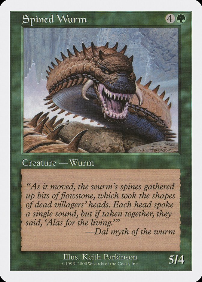 MTG: Media Inserts 011: Spined Wurm (PROMO) 