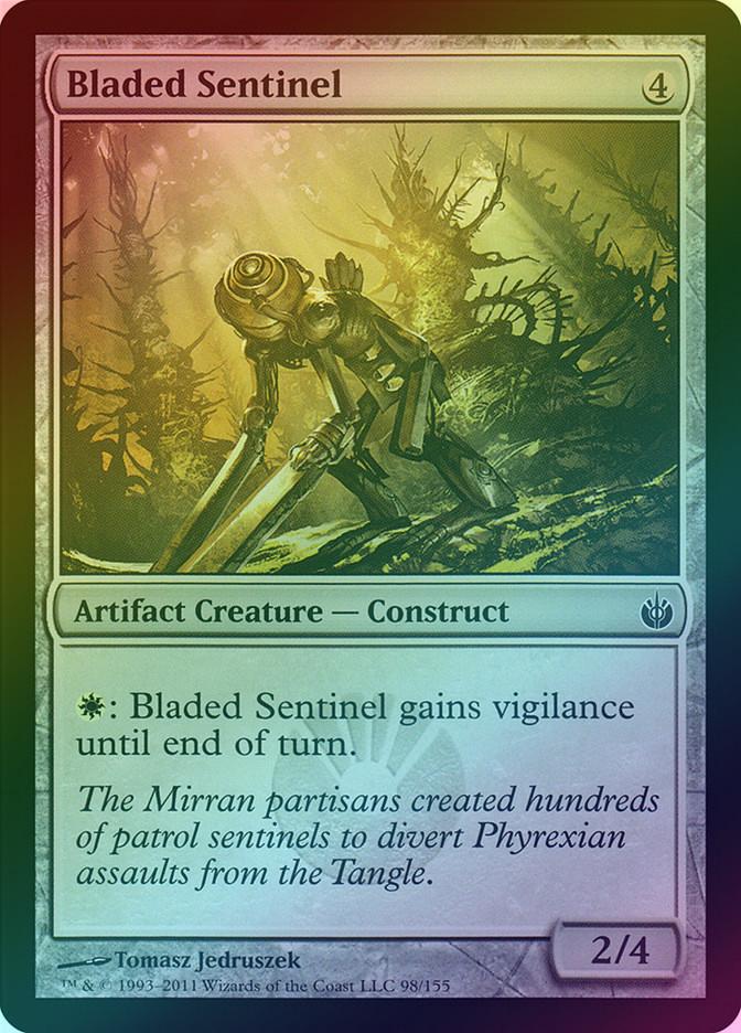 MTG: Mirrodin Besieged 098: Bladed Sentinel (FOIL) 