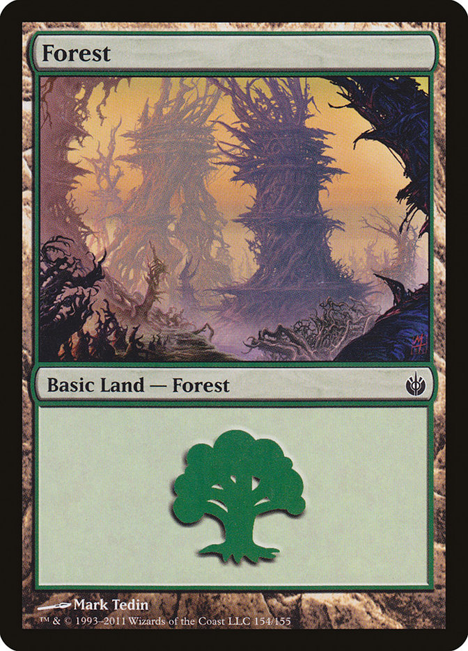 MTG: Mirrodin Besieged 154: Forest (FOIL) 