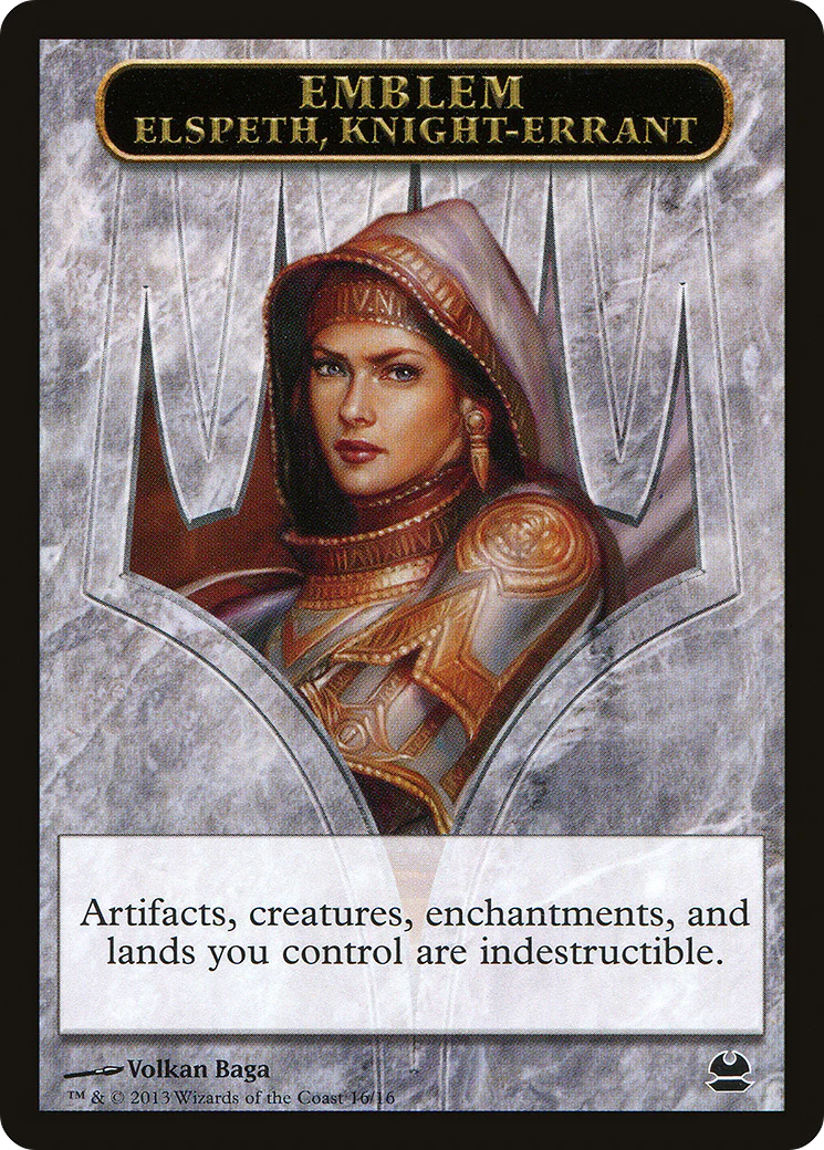 MTG: Modern Masters T16: Elspeth Knight-Errant Emblem  (TOKEN) 