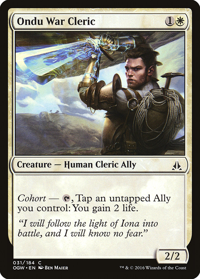 MTG: Oath of the Gatewatch 031: Ondu War Cleric 