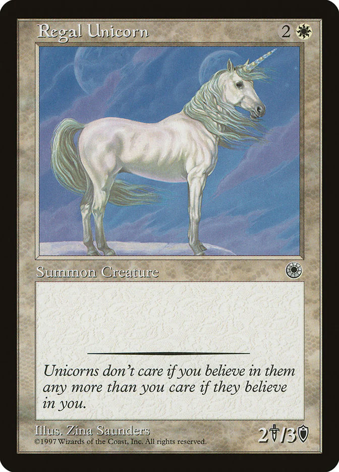 MTG: Portal: Regal Unicorn 