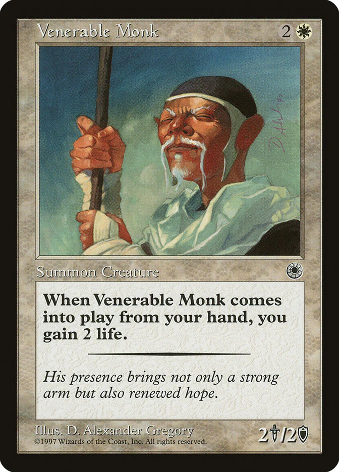 MTG: Portal: Venerable Monk 