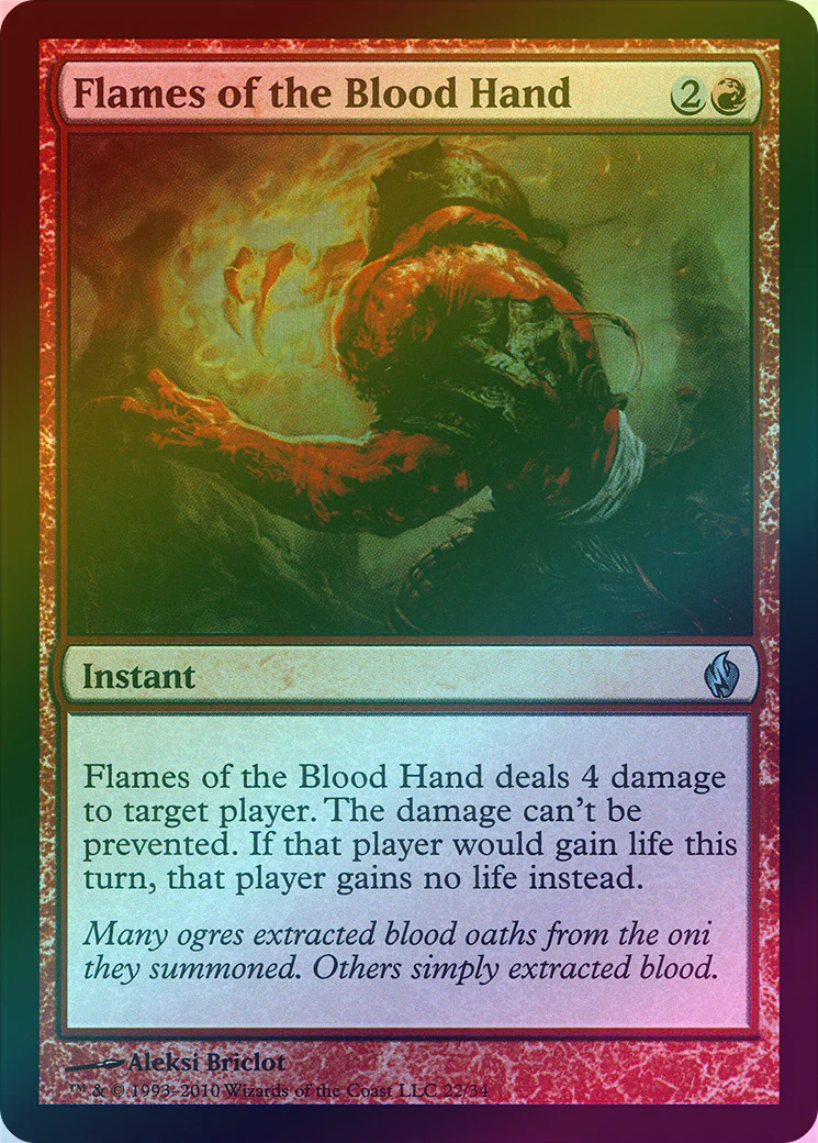 MTG: Premium Deck Series: Fire and Lightning 022: Flames of the Blood Hand (FOIL) 