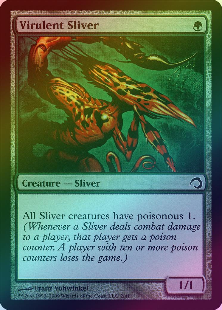 MTG: Premium Deck Series: Slivers 002: Virulent  Sliver (FOIL) 