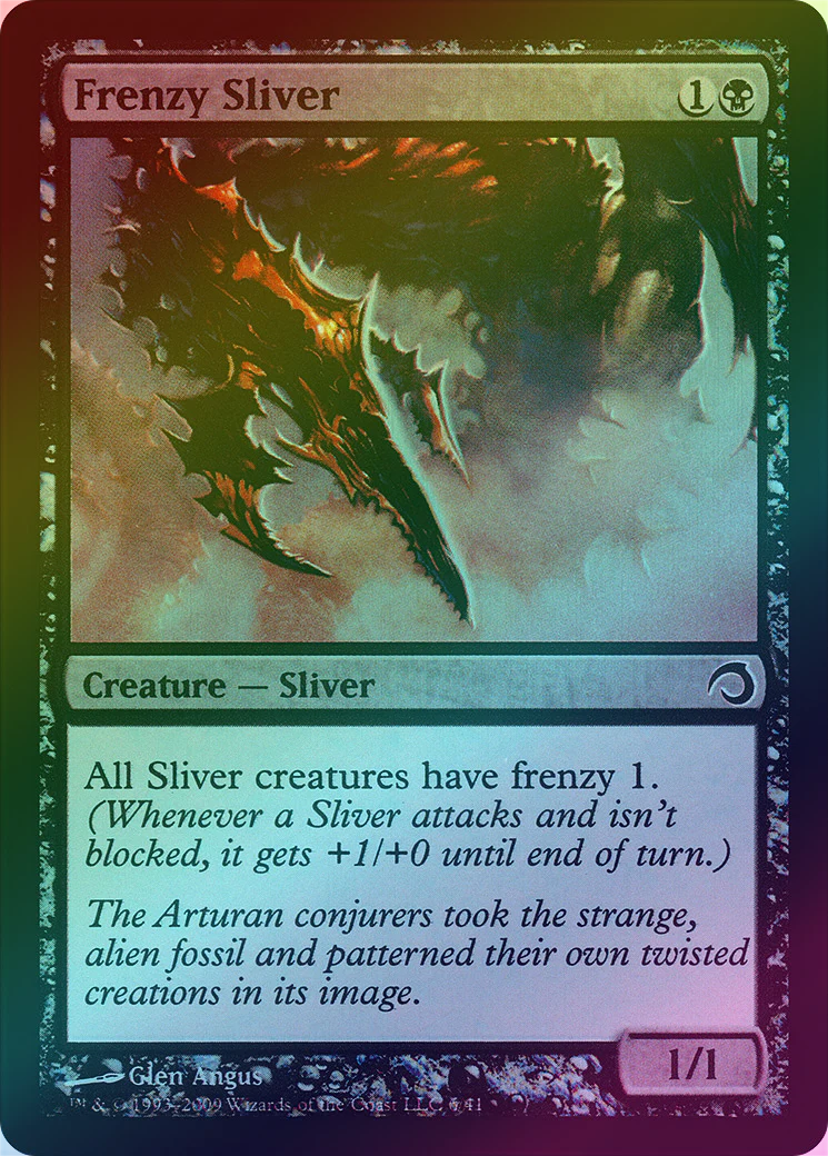 MTG: Premium Deck Series: Slivers 006: Frenzy Sliver (FOIL) 