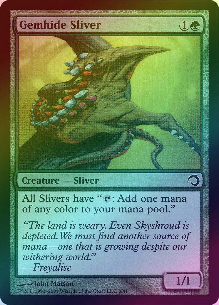 MTG: Premium Deck Series: Slivers 008: Gemhide Sliver (FOIL) 