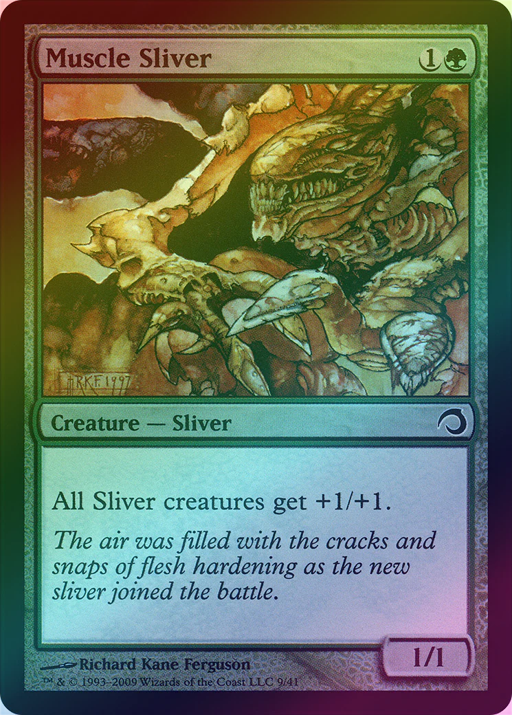 MTG: Premium Deck Series: Slivers 009: Muscle Sliver (FOIL) 