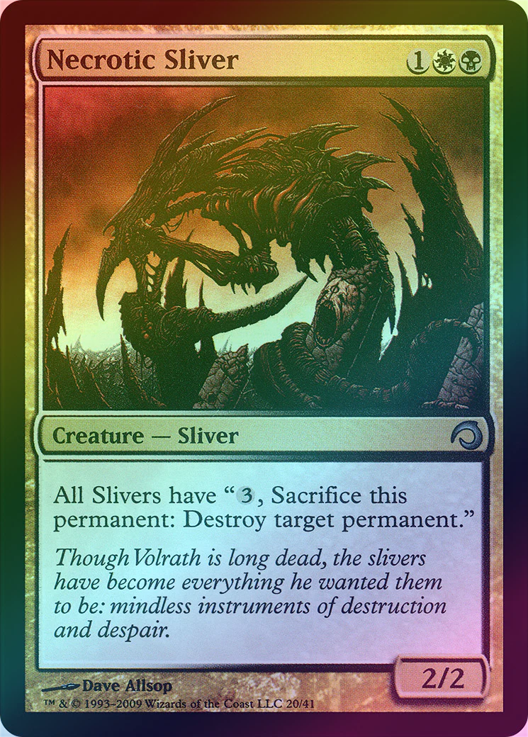 MTG: Premium Deck Series: Slivers 020: Necrotic Sliver (FOIL) 