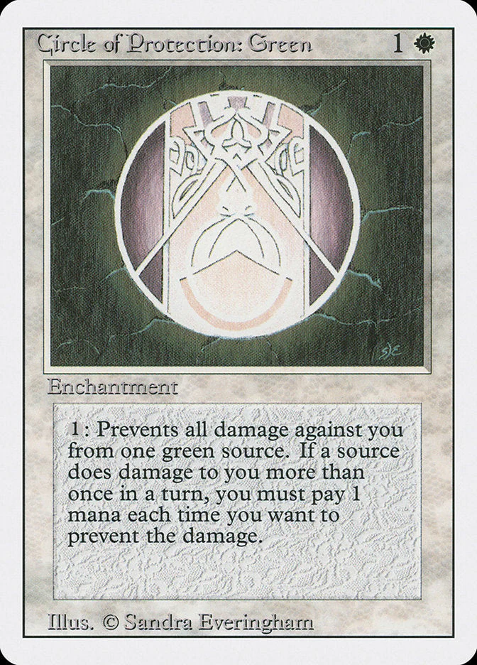 MTG: Revised 011: Circle of Protection Green 